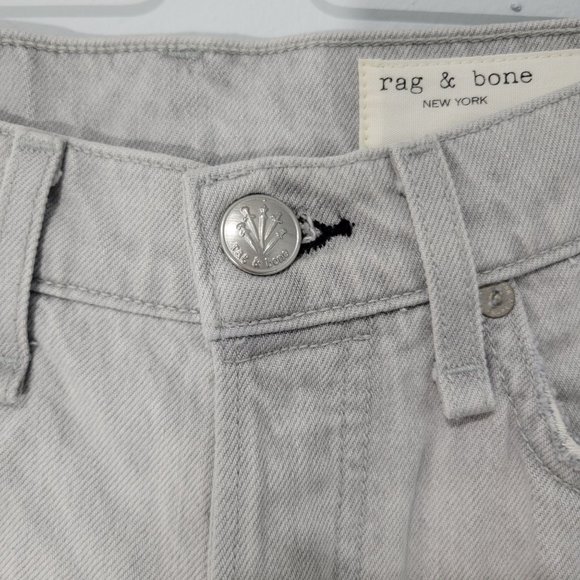 rag & bone Wome's Denim Maya High-Rise Shorty Short Anchor Sz 26 Gray - Picture 7 of 12